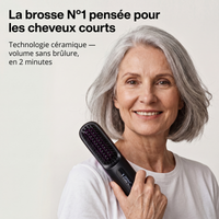 Brosse Chauffante Sans Fil Veloane™ — Spéciale Cheveux Courts & Fins