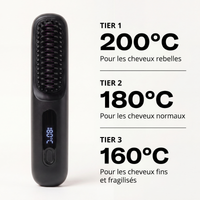 Brosse Chauffante Sans Fil Veloane™ — Spéciale Cheveux Courts & Fins